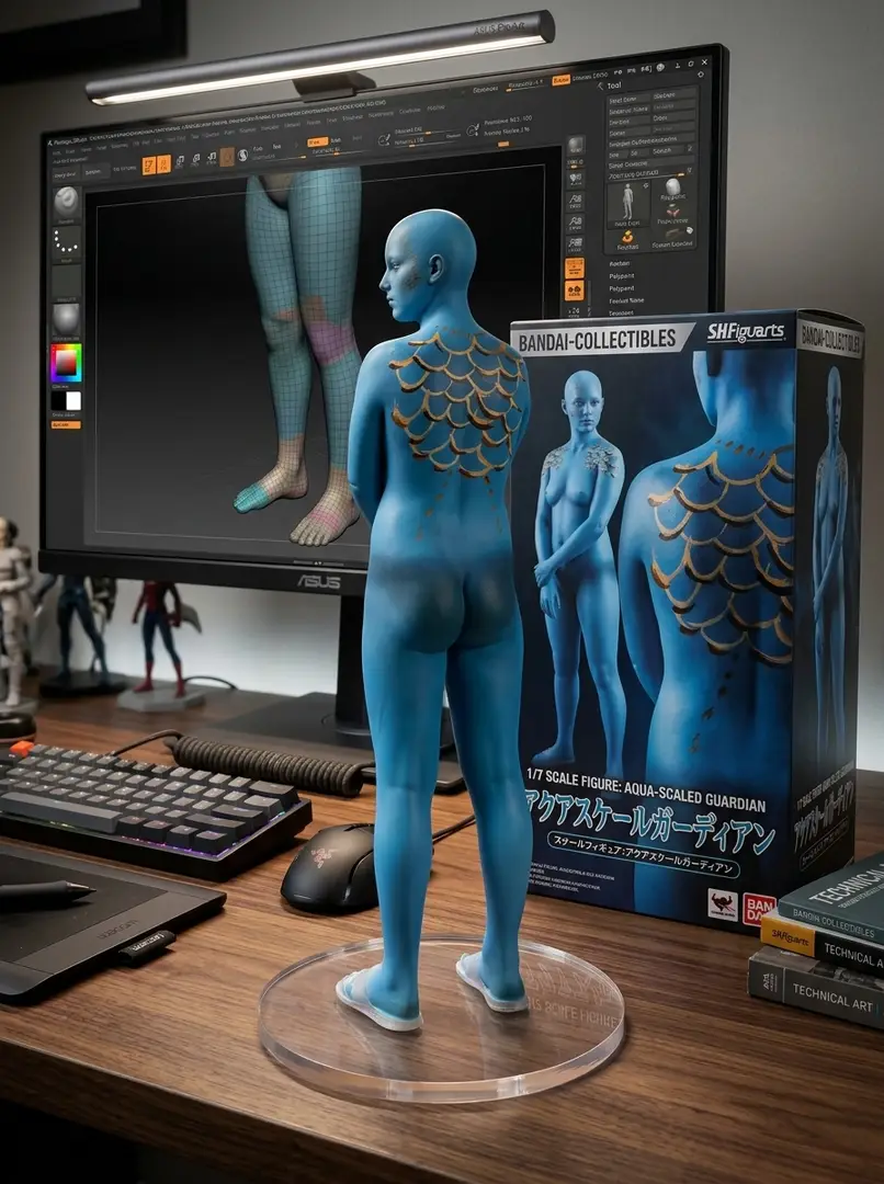 1/7 Scale Figure on Computer Desk