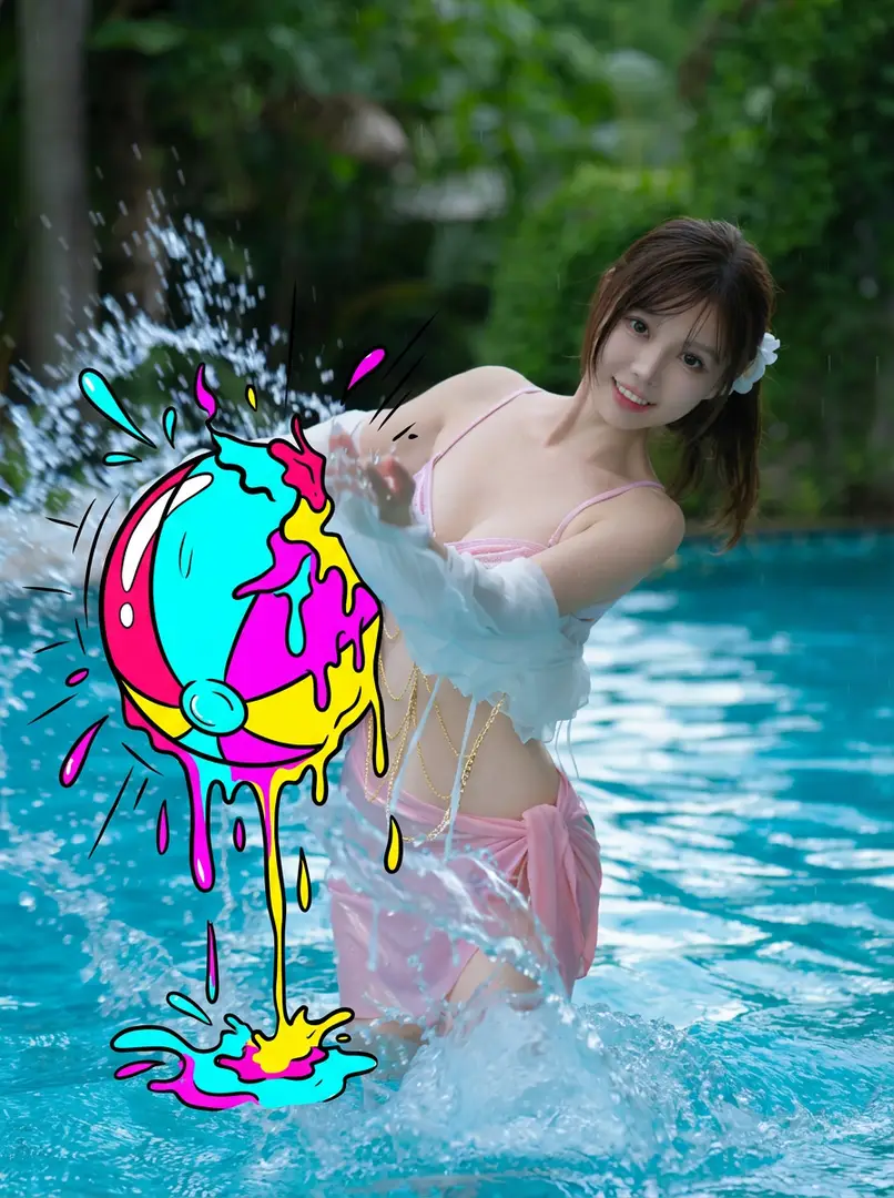 リアルシーンのカートゥーンオブジェクト