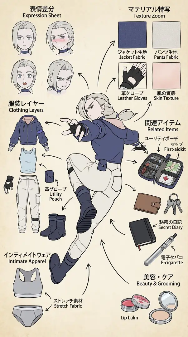 キャラクター深度分解図