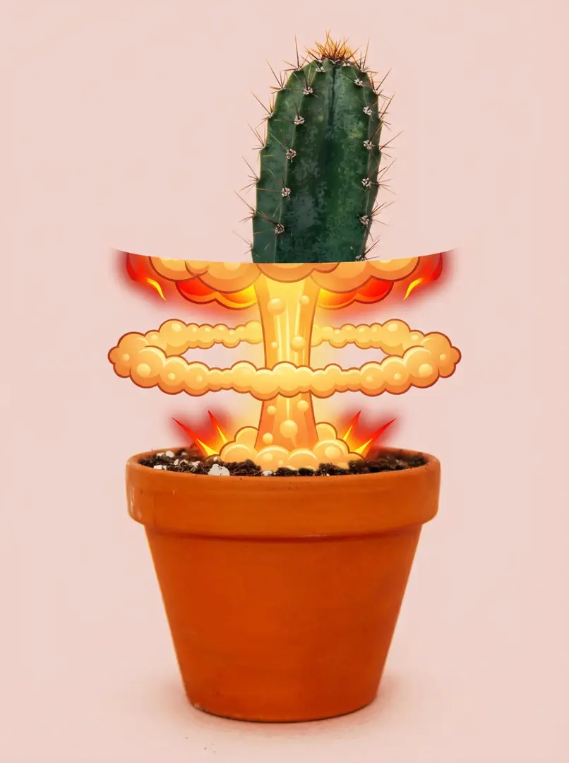 半分に切られた物体の核爆発