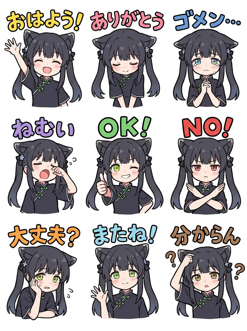 9 Handwritten LINE Stickers
