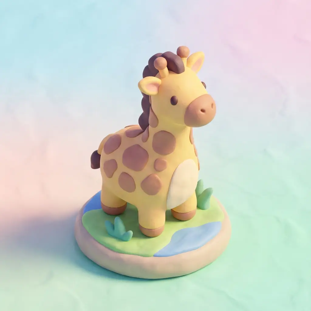 小さなかわいいアイソメトリック粘土アイコン